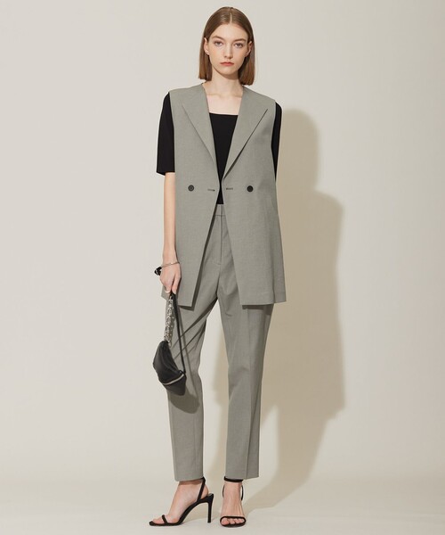 【接触冷感・UVケア・撥水・洗える】 LooseWeave ノーカラージレ ICB ベスト ジレ 「接触冷感・UVケア・撥水・洗える