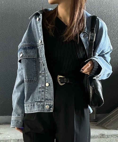 Ada. デニムジャケット gジャン デニム ビッグシルエット Gジャン 