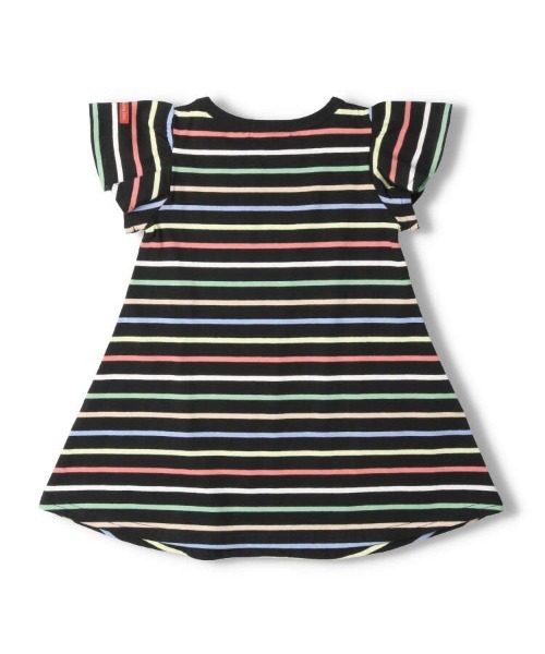 moujonjon（ムージョンジョン） ワンピース カラフルボーダー半袖