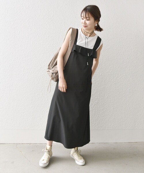 SHIPS any ワンピース ジャンパースカート any:「洗濯機可能」フレンチ