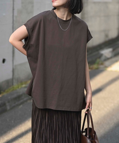 tシャツ Farne Tシャツ レディース ＆HALF tシャツ 「コットン100％」オーバーサイズフレンチT