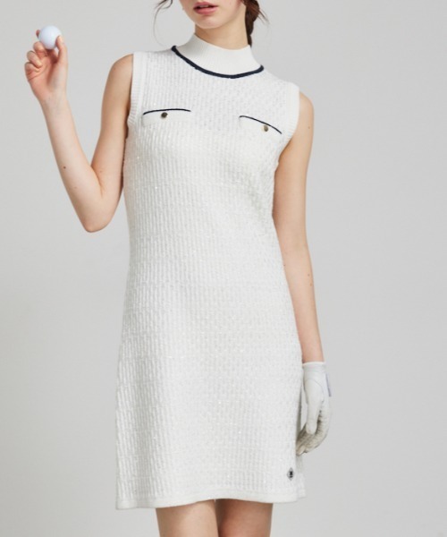 RIENDA GOLF ニットワンピース rienda（リエンダ） ワンピース 「RIENDA GOLF」シャイニーツイード