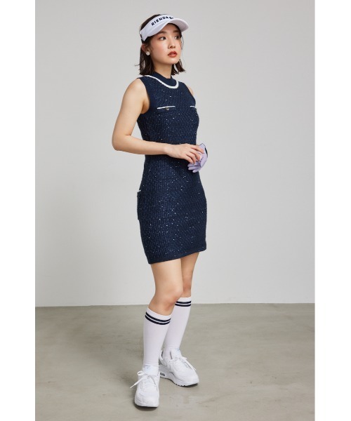 RIENDA GOLF ニットワンピース rienda（リエンダ） ワンピース 「RIENDA GOLF」シャイニーツイード