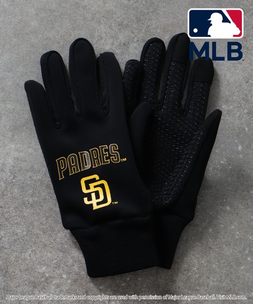 ☆トトロロ☆●MLB公式　ドジャース　滑り止め付き　裏起毛　手袋　グローブ エムエルビー（MLB）（キッズ）MLB LAドジャース 9.5インチ
