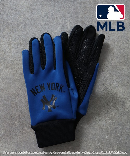 MLB 手袋 「MLB/メジャーリーグベースボール」裏起毛 ストレッチ