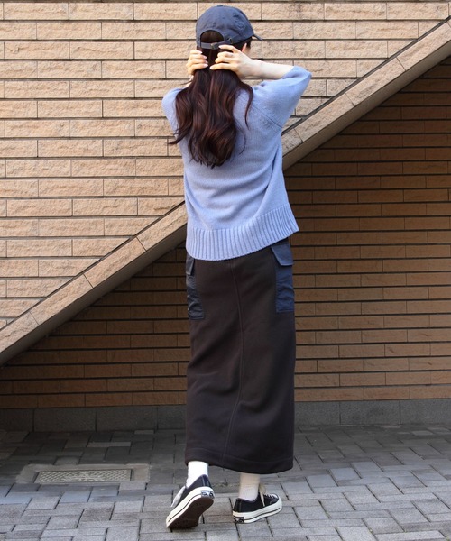 MEYAME スカート MEYAME/メヤメ フリースロングスカート FLEECE LONG 