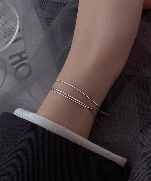 DiamondHearts ブレスレット 3連チェーンブレスレット レディース