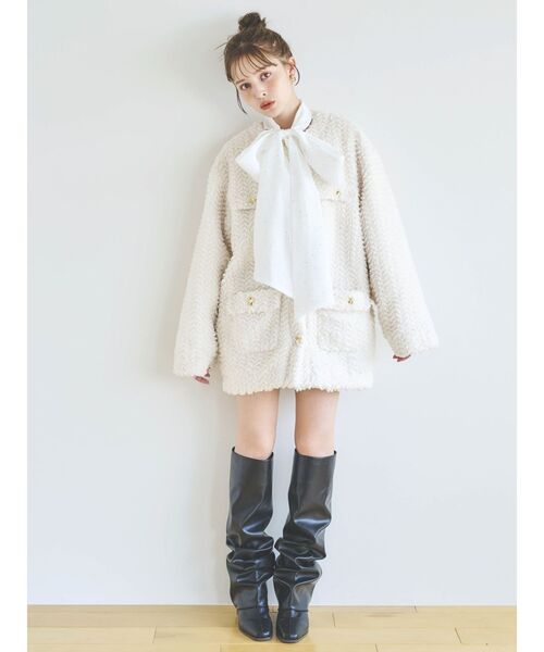 dazzlin ボアフレンチブルゾン ボアフレンチブルゾン[品番：MKSW0059822]｜dazzlin（ダズリン