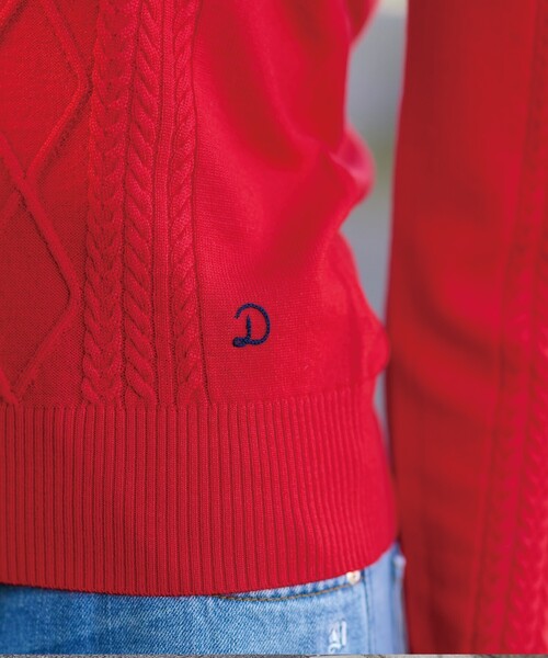 ニット セーター ファインウールケーブルニット レディース DRESSTERIOR ニット セーター ファインウールケーブルニット