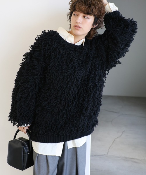 select MOCA（セレクトモカ） ニット セーター ループヤーンキーネック