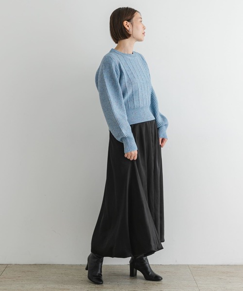 ニット セーター F by ROSSO　ラメノットヤーンショートニット レディース F by ROSSO ニット セーター ROSSO ラメノットヤーンショート