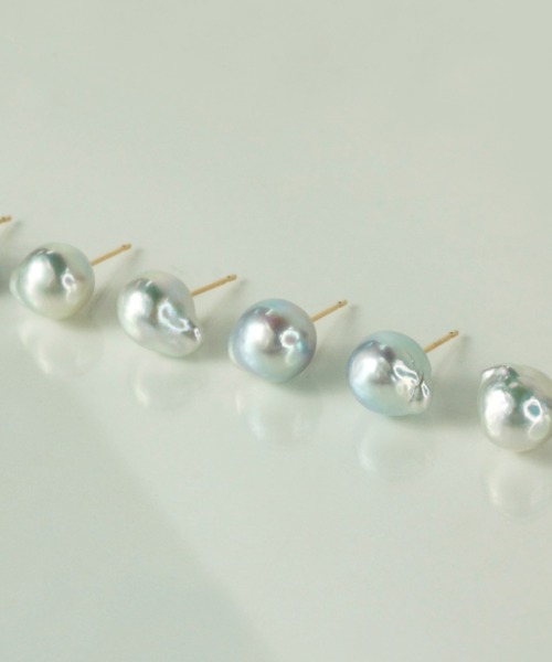 anq. ピアス 「anq.」K10・アコヤパール ナチュラルカラー