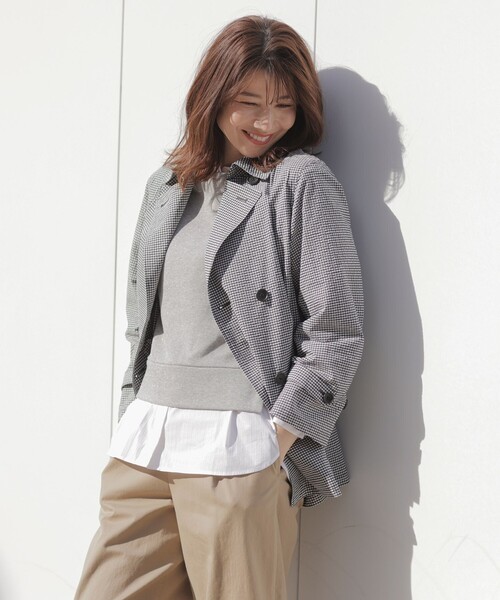 未使用］J.PRESS BEZ コットンリネン ギンガム ブラウス J.PRESS（J