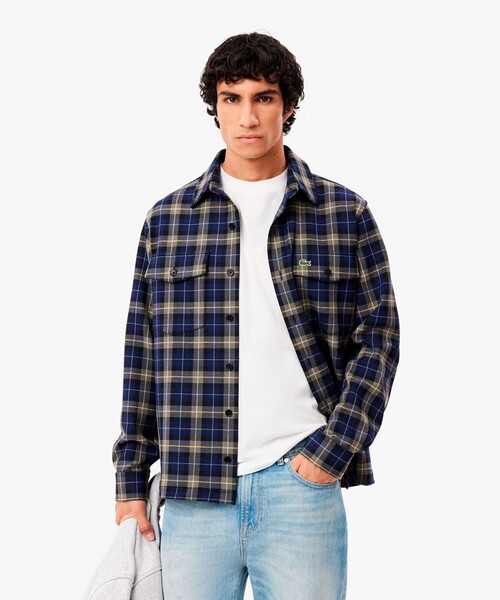 LACOSTE（ラコステ） シャツ ダブルポケットチェックシャツ メンズ