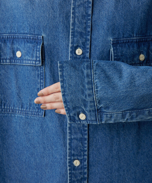 GALLARDAGALANTE【オールシーズン対応】デニムシャツ ブルー ガリャルダガランテ GALLARDAGALANTE デニムシャツ （blue