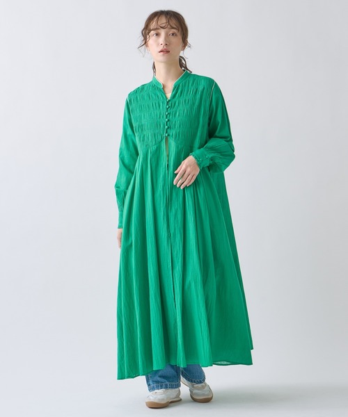 【新品】ケレン kelen ハーフスリーブフレアワンピース M カーキ 000000045635-08-l.jpg?t=