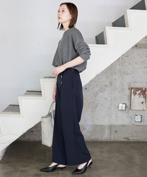 SLOBE IENA - SLOBEIENAコットンダブルフェイスニット セール】《追加》コットンダブルフェイスプルオーバー（ニット