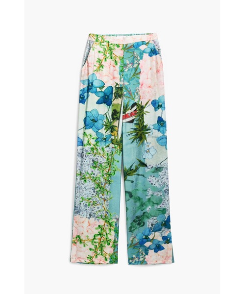 Desigual パンツ ボタニカルガーデン 花柄ワイドパンツ