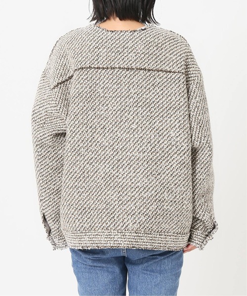 R*H様 お値下げ　journalstandard ツイードジャケット　美品 Yue 【RP・ローズカラーは数量限定】ツイード調の総レースジレ