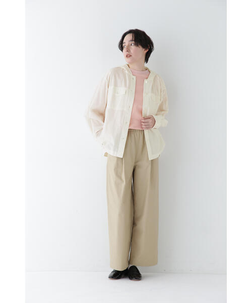 human woman（ヒューマンウーマン） ブラウス シャツ 製品染め 