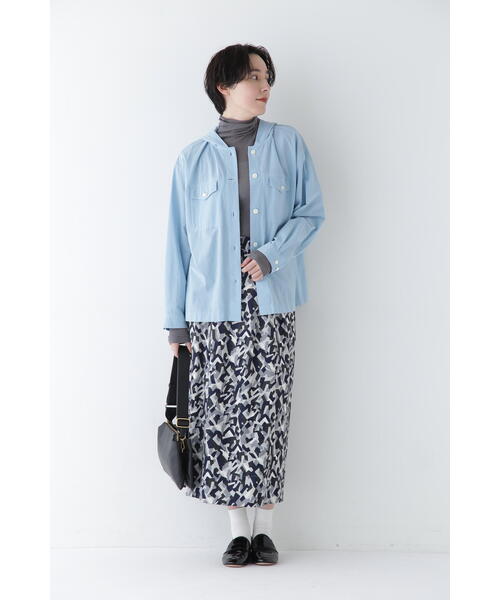 human woman（ヒューマンウーマン） ブラウス シャツ 製品染め 