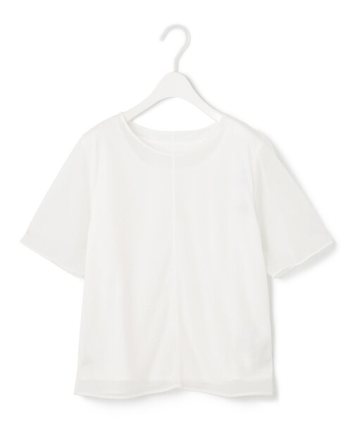 tシャツ ハイゲージチュールコンビ カットソー レディース ICB tシャツ ハイゲージチュールコンビ カットソー レディース