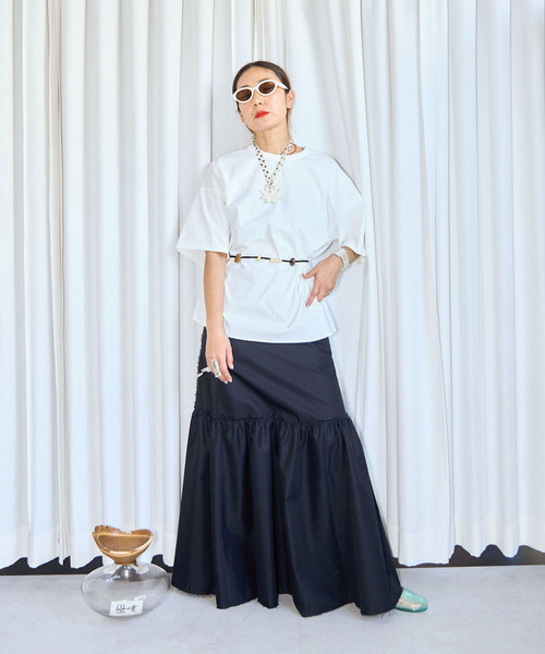 CITYSHOP（シティショップ） ロング スカート HEM FLARE GABA スカート