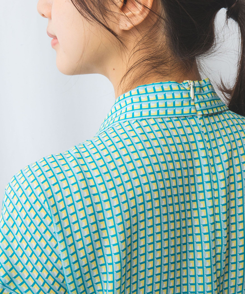 NARACAMICIE ブラウス シャツ 「NARACAMICIE」バスケット幾何