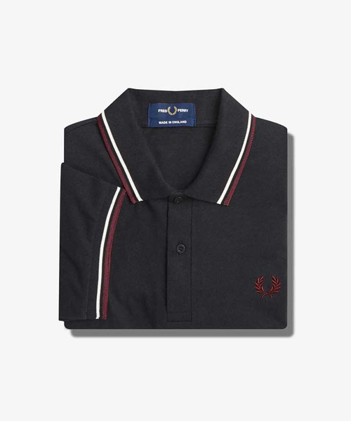 FRED PERRY M1200 ポロシャツ ティップライン フレッドペリー 黒 FRED PERRY FREDPERRY (フレッドペリー) 英国製 ティップライン