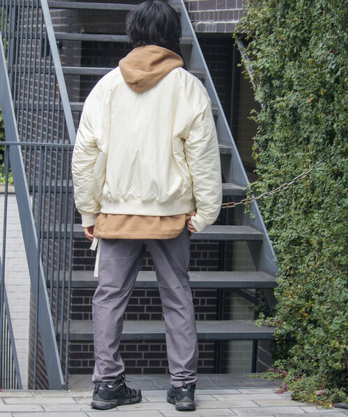 「GLOSTER」 ジップアップブルゾン M ホワイト メンズ_画像6