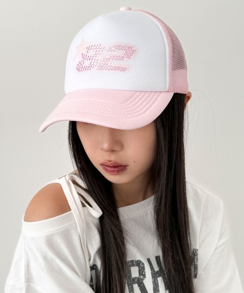 新品タグつき　MOBB ピンクメッシュキャップ　ラインストーン　モブ OG RHINESTONE MESH CAP -PINK- | WALKIN STORE WEB SHOP