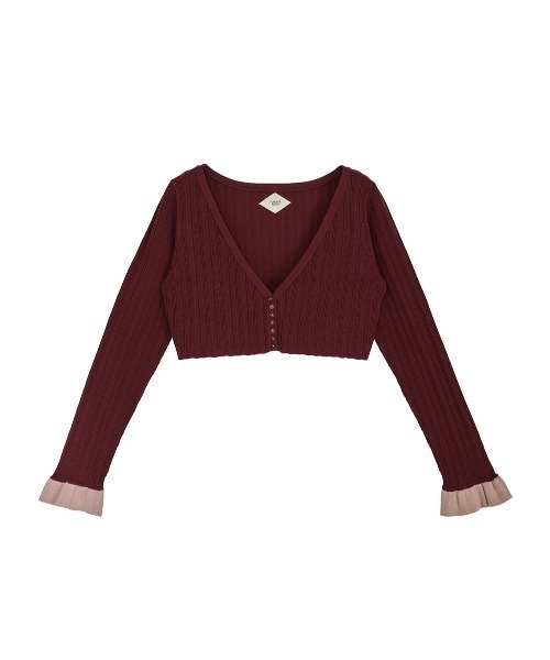 Ameri（アメリ） カーディガン MEDI PURIPURI SHORT KNIT CARDIGAN
