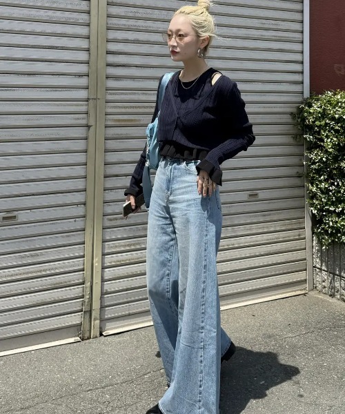 Ameri（アメリ） カーディガン MEDI PURIPURI SHORT KNIT CARDIGAN