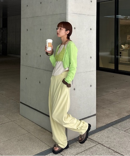 Ameri（アメリ） カーディガン MEDI PURIPURI SHORT KNIT CARDIGAN