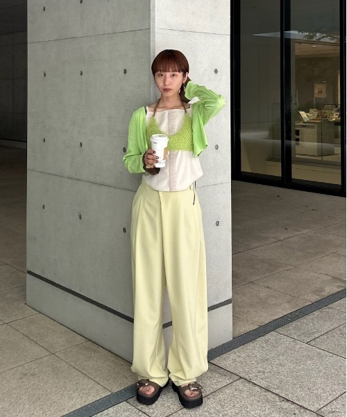 Ameri（アメリ） カーディガン MEDI PURIPURI SHORT KNIT CARDIGAN