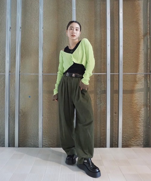 Ameri（アメリ） カーディガン MEDI PURIPURI SHORT KNIT CARDIGAN