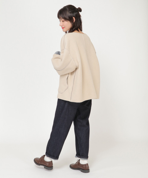 「LBC」 ノーカラージャケット M グレー レディース_画像5