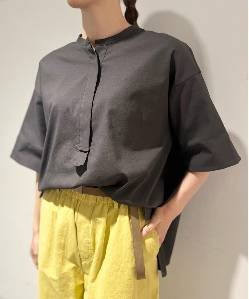 ブラウス シャツ 「UVカット・接触冷感」クールマックス混オーバーブラウス レディース