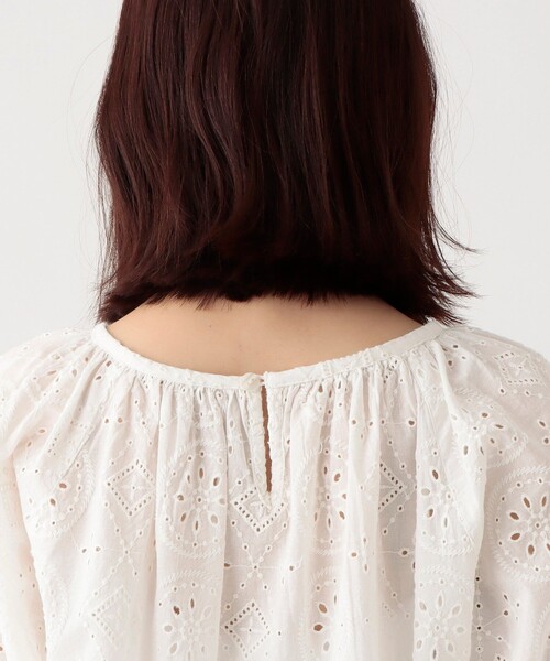 アフタヌーンティーリビング　ギャザーブラウス　オレンジ シフリー刺繍ギャザーブラウス | アフタヌーンティー公式通販サイト