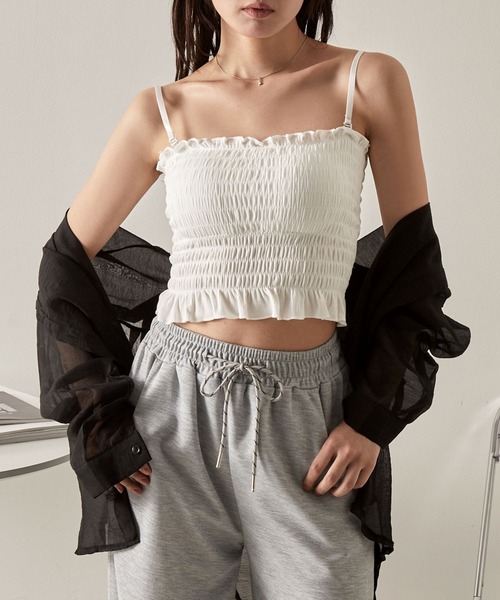 NuNuNa カップ付き キャミソール 「NuNuNa」カップ付き 2WAY