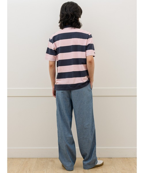 GAP ポロシャツ Gap × Malbon ロゴ ストライプ メンズ