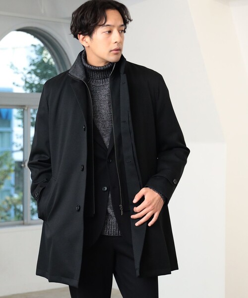 BEAMS HEART（ビームス ハート） ステンカラーコート SMALL ネイビー