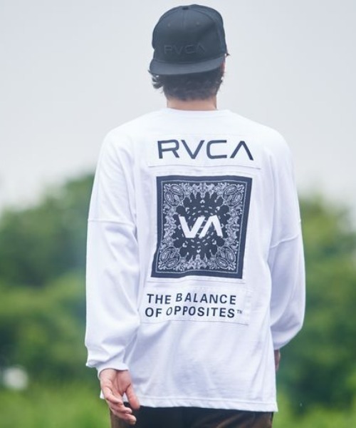 「RVCA」 長袖Tシャツ S ホワイト メンズ
