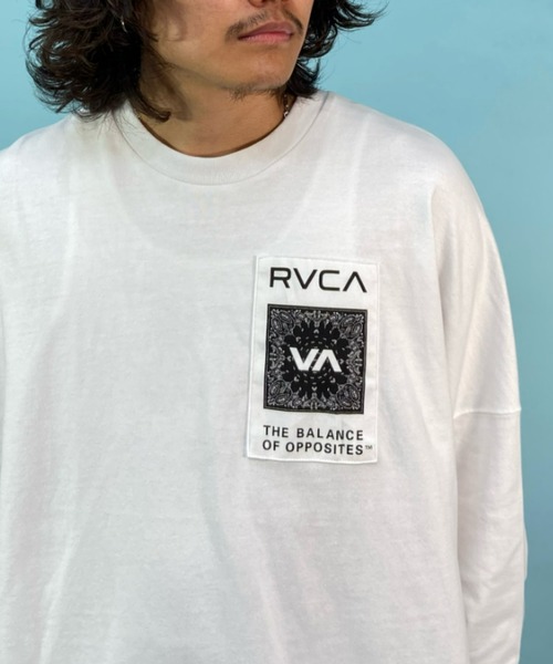 「RVCA」 長袖Tシャツ S ホワイト メンズ