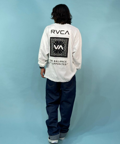 「RVCA」 長袖Tシャツ S ホワイト メンズ