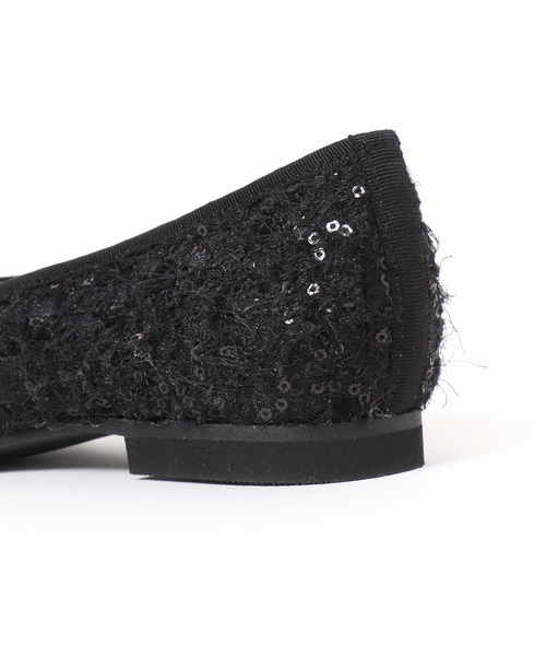 LE TALON（ル タロン） バレエシューズ パンプス フリンジスパンコール