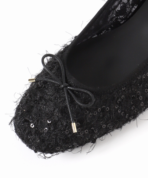 LE TALON（ル タロン） バレエシューズ パンプス フリンジスパンコール