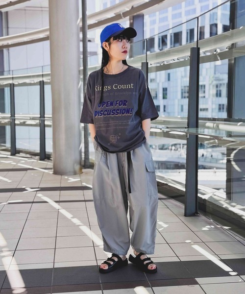 美品　ニコアンド　パンツ　グレー niko and… 「niko and」 イージーパンツ MEDIUM グレー