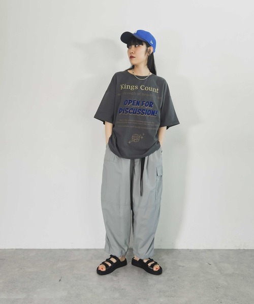 美品　ニコアンド　パンツ　グレー niko and… 「niko and」 イージーパンツ MEDIUM グレー
