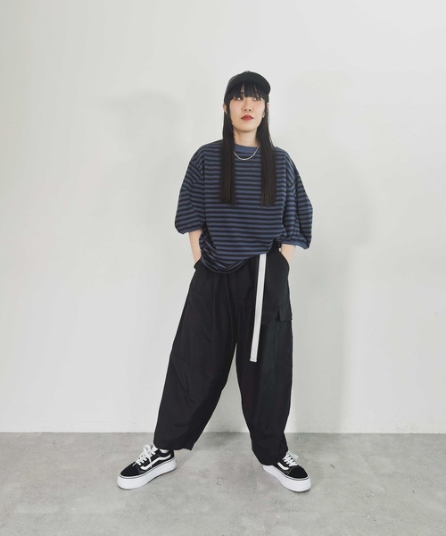 美品　ニコアンド　パンツ　グレー niko and… 「niko and」 カーゴパンツ MEDIUM グレー